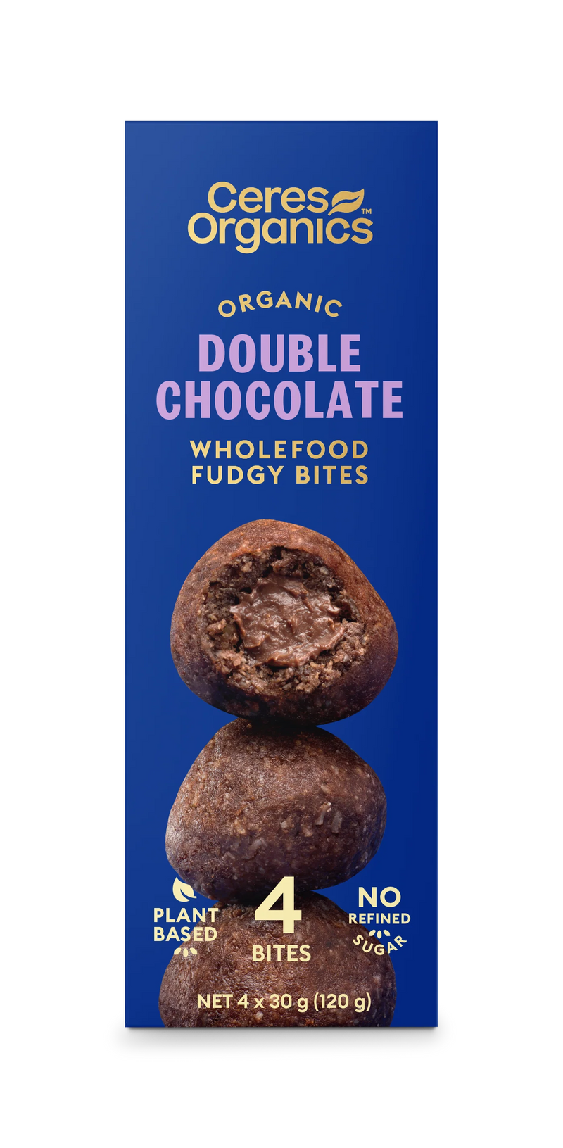 Organic Wholefood Fudgy Bites, Double Chocolate 120g  - Ceres Organics