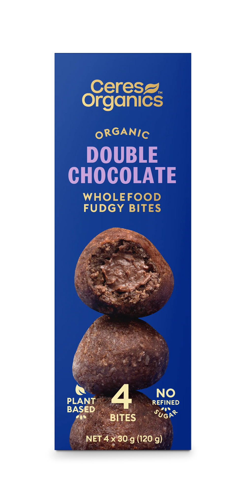 Organic Wholefood Fudgy Bites, Double Chocolate 120g  - Ceres Organics
