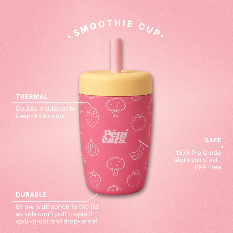 Smoothie Cup (Pink) - Pēpi Eats