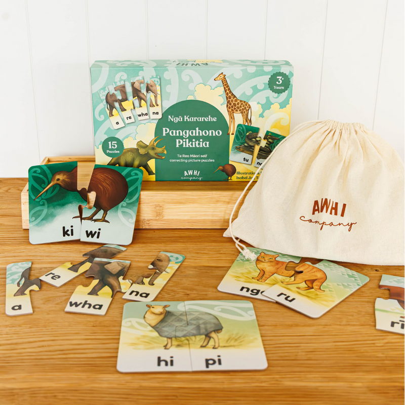Pangahono Pikitia - Ngā Kararehe (Te Reo Māori Self-Correcting Picture Puzzles)