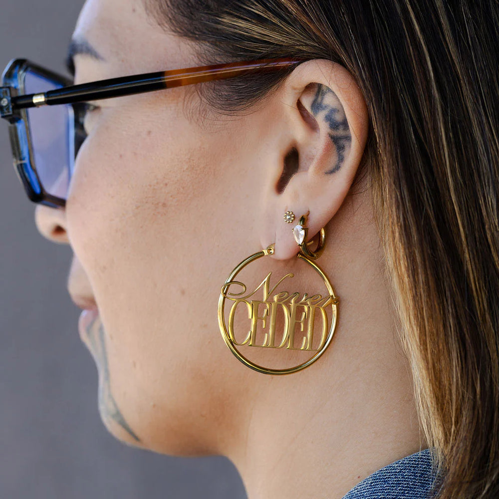 Never Ceded Hoop Earrings - Rerehua Boutique