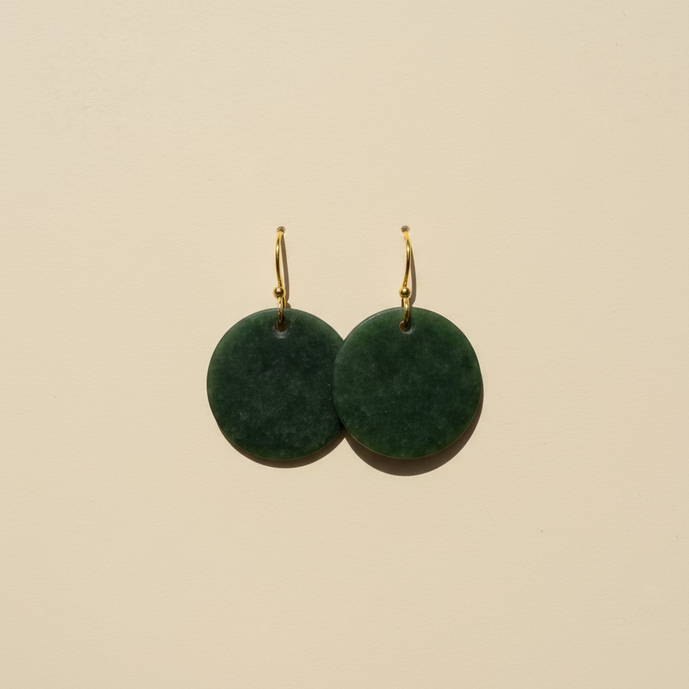 Whakakai Pounamu (Disc Earrings) - 7