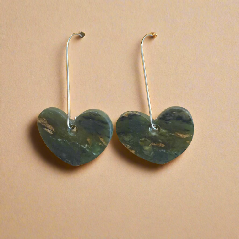 Whakakai Pounamu (Manawa Earrings) - 1