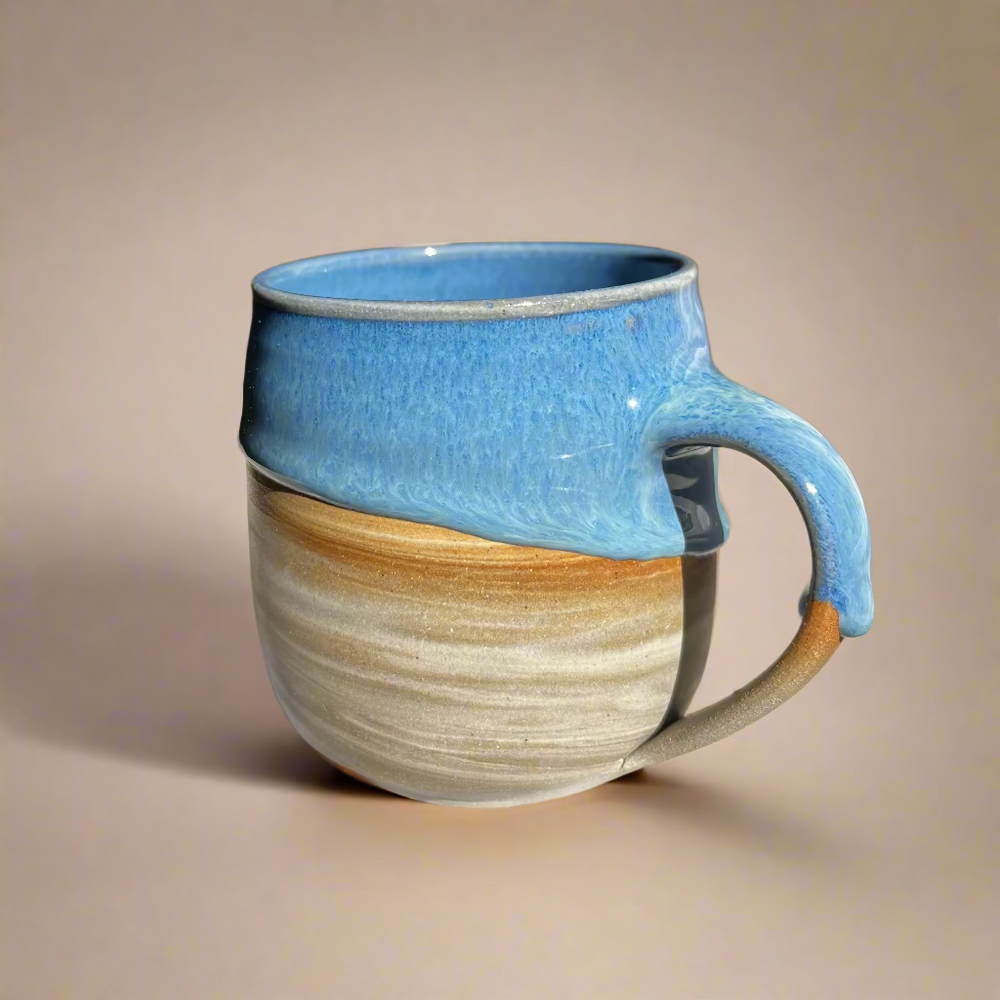 Handled Ceramic Mugs (Light Blue) - Kaelebs Kups
