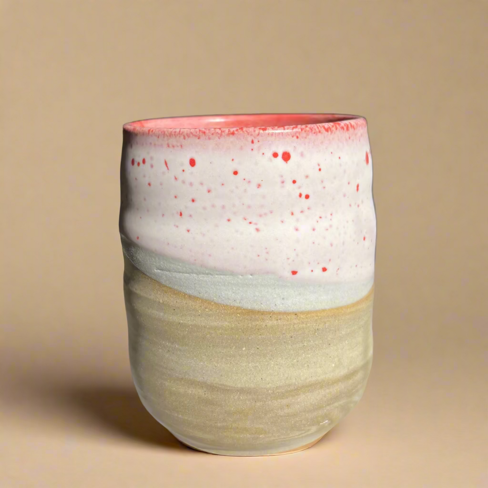 Non-Handled Ceramic Mug (Pink) - Kaelebs Kups