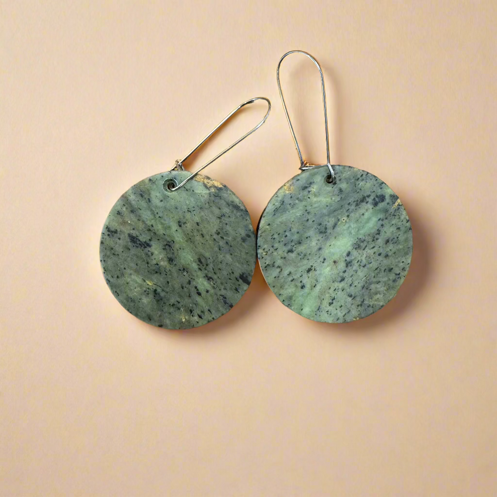 Whakakai Pounamu (Disc Earrings) - 3