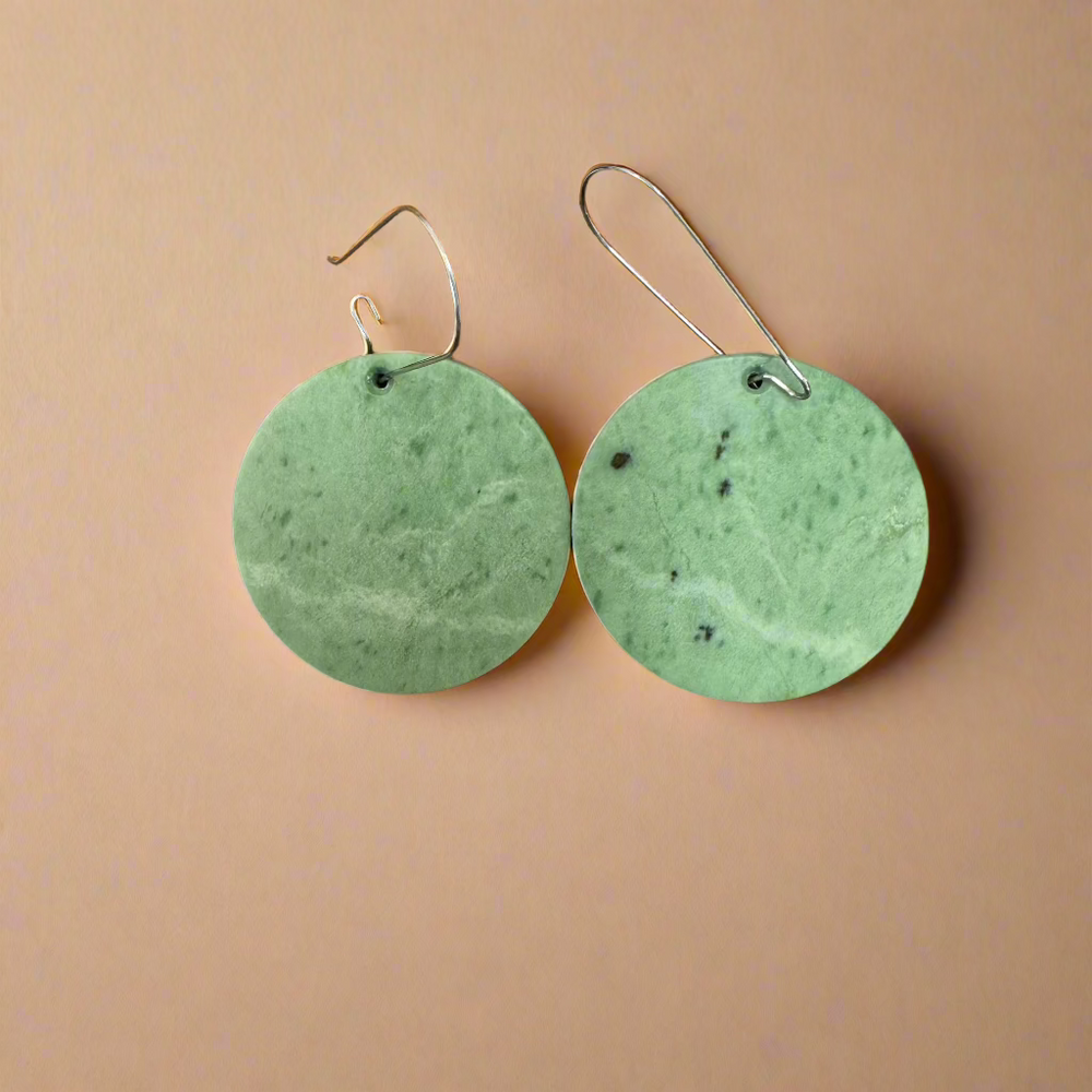 Whakakai Pounamu (Disc Earrings) - 4