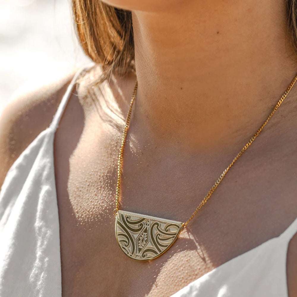 Manawa Necklace (Gold) - Rerehua Boutique