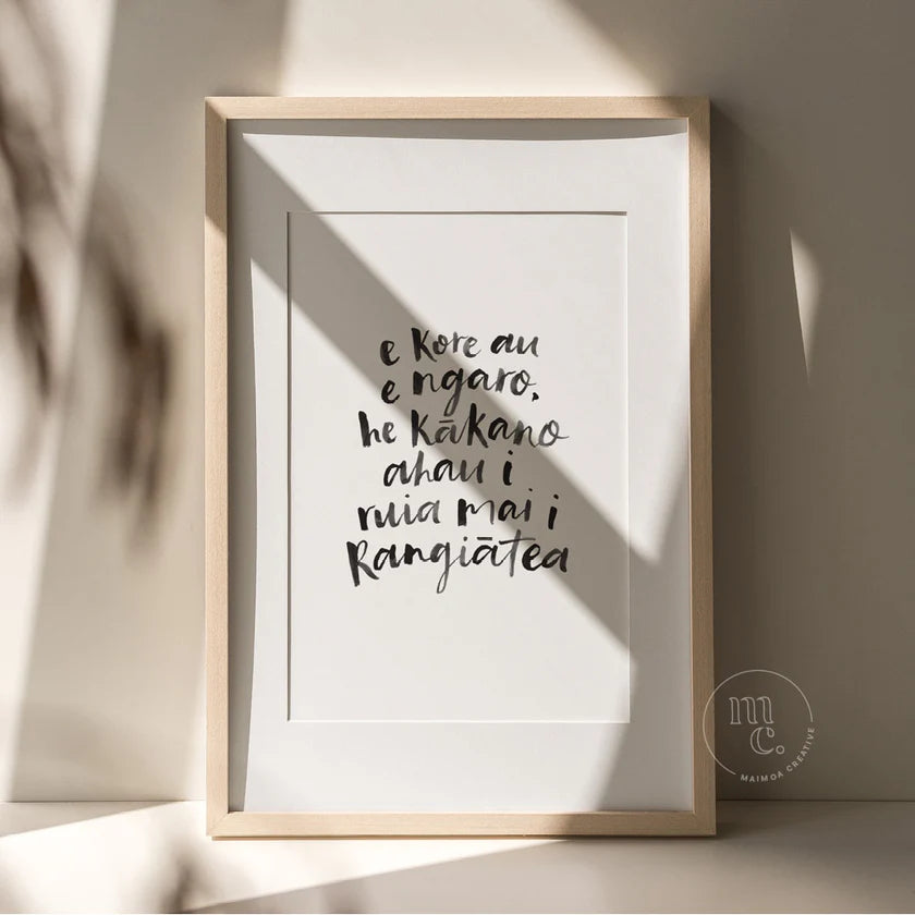 
                  
                    'He kākano ahau' Art Print - Maimoa Creative
                  
                